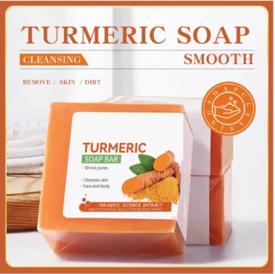 SIMISI Turmeric Soap Skin Whitening Dark Spots Lightening Acne Brightening Tumeric
