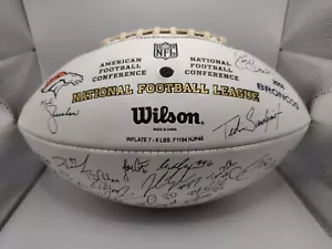 2006 DENVER BRONCOS Team signed “THE DUKE” WILSON NFL FOOTBALL J. Plummer & 60+ - Picture 1 of 24