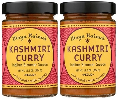 Paquete de 2 salsas a fuego lento indias Maya Kaimal curry de cachemira Foto 1 de 2