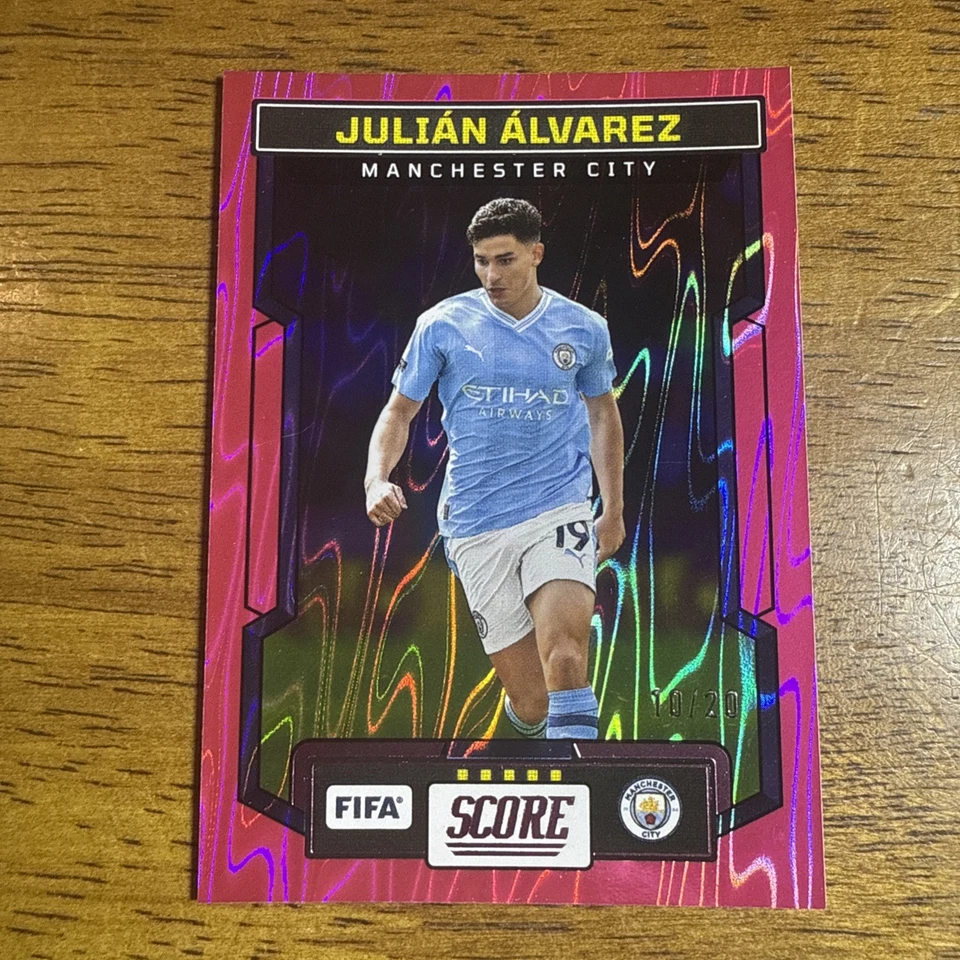 2023-24 Panini Score Julian Alvarez Pink 12/20 Manchester City - Image 1 of 3