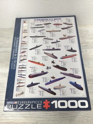 Eurographics 1000 Piece Puzzle Submarines And U-Boats, Complete - Image 1 of 4
