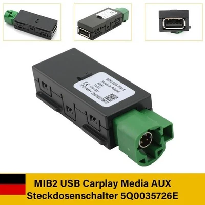 MIB2 USB Carplay Media Switch Instalación Enchufe 5Q0035726E para VW Golf 7 7.5 - Imagen 1 de 4