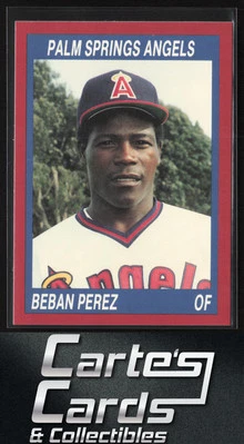 Beban Perez 1990 Cal League #213 Palm Springs Angels - Image 1 of 2