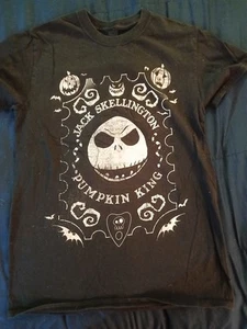 Disney Tim Burton Nightmare Before Christmas Jack Skellington Black Shirt - Picture 1 of 4
