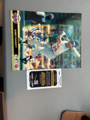 Kirby Puckett Minnesota Twins MLB JSA Certified Authentic Autographed 8x10 Photo - Image 1 of 3