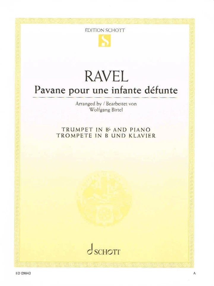Pavane pour une infante defunte (for a Dead Princess)by Maurice Ravel for B Tr.. - Image 1 of 1
