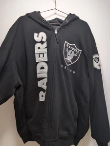 Rara giacca NFL Oakland Raiders reversibile full zip 4XL spessa e calda *LEGGI* - Foto 1 di 12