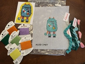 NEW HANDPAINTED NEEDLEPOINT ACOD 2407 Complete with Thread " IT "THE HAIRBALL #7 - Picture 1 of 9