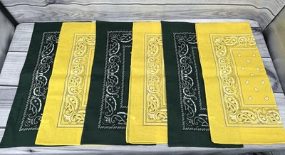 LOTE DE 6 PAÑUELOS/PAÑUELOS VINTAGE 100% ALGODÓN-MULTICOLOR-TOTALMENTE NUEVOS *6 Foto 1 de 4