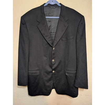 Canali Rochester Big & Tall 100% Loro Piana Cashmere Italy Black Blazer 62XL - Image 1 of 4