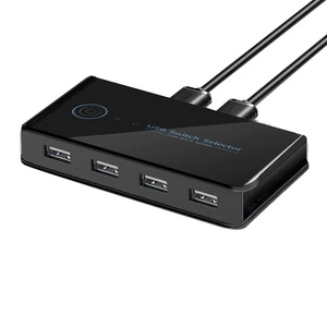 USB KVM für USB Shared Switcher 2 in 4 Out für Laptop PC Tastatur Maus Dru9123 - Bild 1 von 10