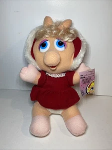 Vintage 1988 McDonalds Muppet Babies Plush Christmas Baby Miss Piggy W/Tag - Picture 1 of 9