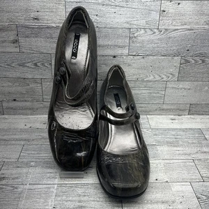 Ecco Bouillon Patent Leather Mary Jane Heels Shoes Women Size EU 41 US 10.5 - Picture 1 of 10