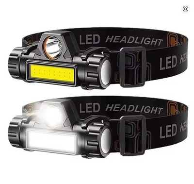 Torcia frontale COB LED USB magnetico IPX4 - Image 1 of 4