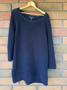 Lauren Ralph Lauren Pullover offen Strick Rundhals Pulli | Navy | Damen Größe 2x - Bild 1 von 15
