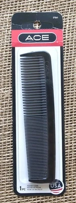 Peine de bolsillo negro ACE #07841 EE. UU. 5" Foto 1 de 2