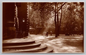 1930s RPPC London -The Temple Evening in Fountain Court - Art Photo UNP Postcard - Picture 1 of 3