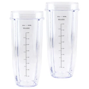 2 Pack 32 oz Cup Replacement 407KKU641 for Nutri Ninja Auto-iQ BL480 BL640 CT680 - Picture 1 of 5