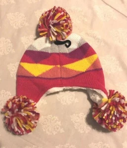 Cuddl Duds: sombrero pompón relleno de felpa para niña, orejeras, revestimiento de piel sintética: multi, 7-14 - Imagen 1 de 4