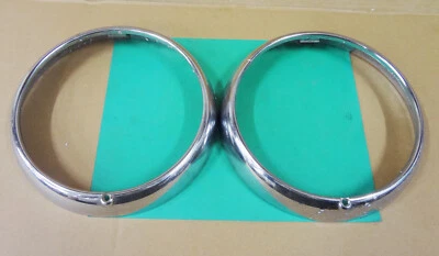 Biseles de faros cromados Studebaker Avanti 1963 anillos de ajuste llantas 63 tacos Foto 1 de 4