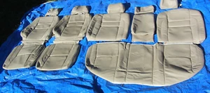 95-97 VOLVO 960 OEM BEIGE FRONTS & BACKS 14 PIECES LEATHER SEAT COVERS 55K MILES - Picture 1 of 22