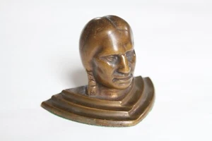 antique bronze native american indian indigenous | jennings co slot machine vtg - Picture 1 of 24