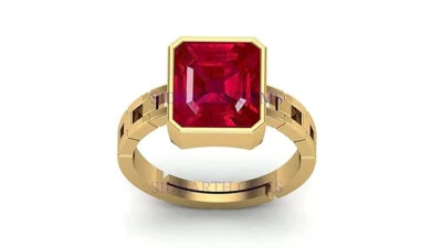 16.25 Ratti 15.50 Carat Burma Ruby Manik Unheated Gemstone Lab Certified Ring Ad - Image 1 of 4