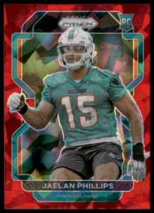 2021 Panini Prizm #377 Jaelan Phillips Red Ice Miami Dolphins - Picture 1 of 2