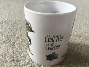Keramik Bürgerkrieg Sammeltasse Robert E Lee Reliquie Ulysses Grant Kanone weiß - Bild 1 von 6