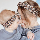 2pcs Infant Headware Leopard Print Headdress Mother Infant Knot Hair Band