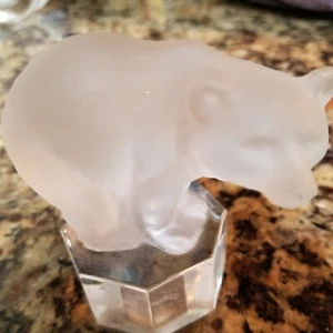 Vintage Goebel Crystal Glass Polar Bear Figurine (Crystale Collection) 1985 - Picture 1 of 5