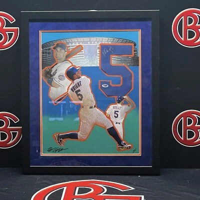 David Wright Signed Number Art Piece, New York Mets PSA Certified LE 1/1 Lopa — 第 1/4 张图片