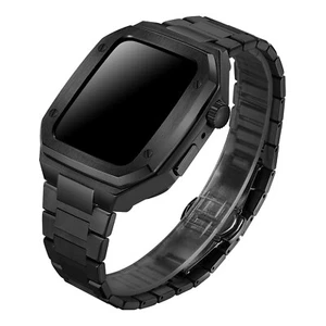 For Apple Watch 9 8 7 45mm iWatch Royal Oak Mod Kit Stainless Steel Strap Case - Zdjęcie 1 z 3
