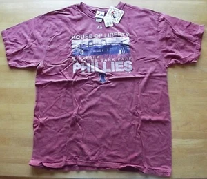 Majestic Philadelphia Phillies Vintage Short Sleeve XL T-shirt 100% Cotton - Picture 1 of 4
