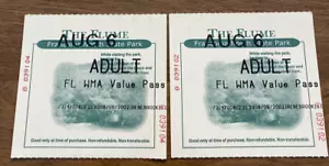 (2) Boletos de colección The Flume Franconia Notch State Park para adultos 2002 Lincoln NH P4a - Imagen 1 de 8