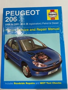 Haynes Workshop Manual 3757 Peugeot 206 1998-2001 S to X reg Petrol & Diesel - Picture 1 of 3