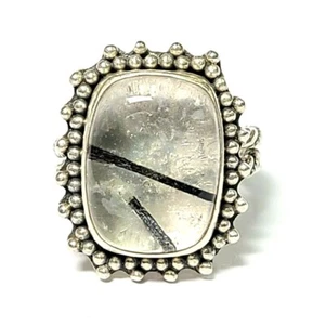 Lori Bonn Sterling Silver Rutilated Quartz Ring Size 8  - Picture 1 of 5