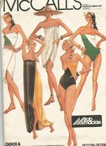 Traje de baño y encubrimiento con patrón de costura 7138 SIN CORTAR talla 10 traje de baño vintage años 80 - Imagen 1 de 4