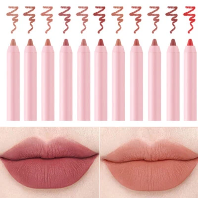 Matte Lipstick Lip Liner Pen Long Lasting Non-Stick Cup Velvet Nude Makeup ♡ - Image 1 of 4