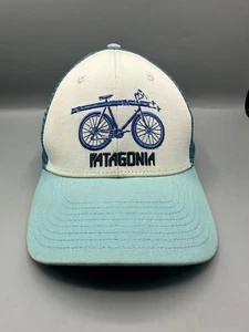Patagonia Snow Cycle Hat Snapback Trucker Ski Bike Blue Mesh.         L - Picture 1 of 6