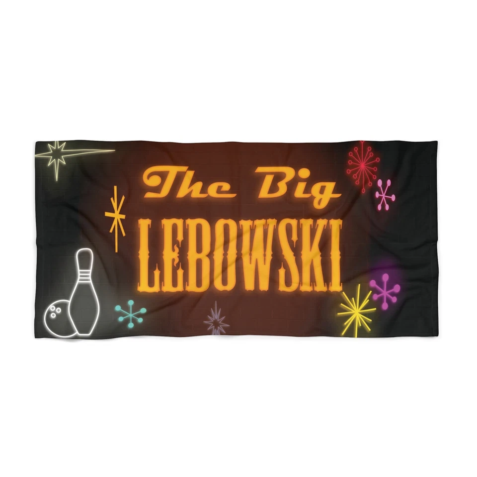The Big Lebowski Beach Towel The Dude Movie Fans Bowling Summer Sea Gift for Him - Image 1 of 1