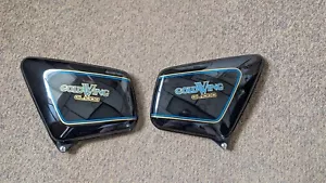 75 76 77 Honda GL1000 GL 1000 Goldwing Left Right Side Cover Panels Black NICE! - Picture 1 of 6