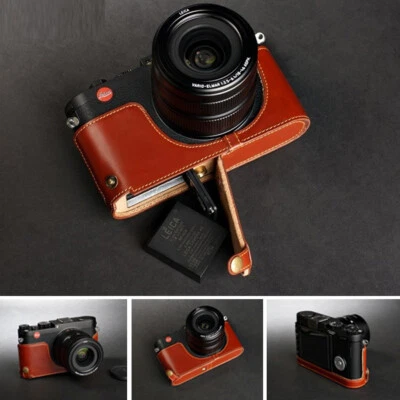 Medio estuche de cuero genuino para cámara cubierta adecuada para Leica X Vario/X/Typ107 Foto 1 de 4