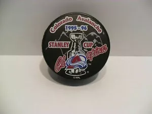 Colorado Avalanche 1995 - 1996 Stanley Cup Champions Puck - NHL - BRAND NEW! - Picture 1 of 1