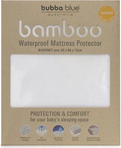 Bamboo Mattress Bassinet Protector, White - Picture 1 of 4