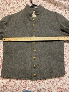 Mens Small Wool Richmond Depot 9 Button Confederate Shell Jacket Fully Lined, LN - Picture 1 of 4