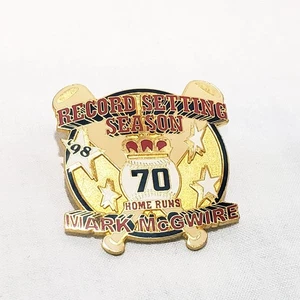 Record Setting Season Mark McGwire St Louis Cardinals Baseball MLB Pin 1998 - Picture 1 of 5