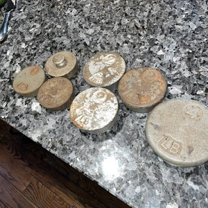 9 Vtg Misc Weights - Total 13lbs- Very Good - Picture 1 of 5