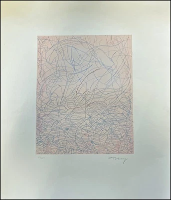 Grabado de obras de arte originales firmadas a mano Mark Tobey "Morning Grass", ¡envía oferta! Foto 1 de 4