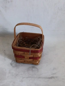 Longaberger Dollhouse Miniature Basket 1997 2" H x 1.5  W - Picture 1 of 4